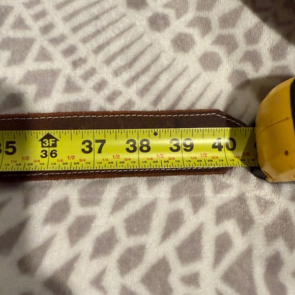 Brown Leather Belt with Silver Accents - Picture 9 of 9